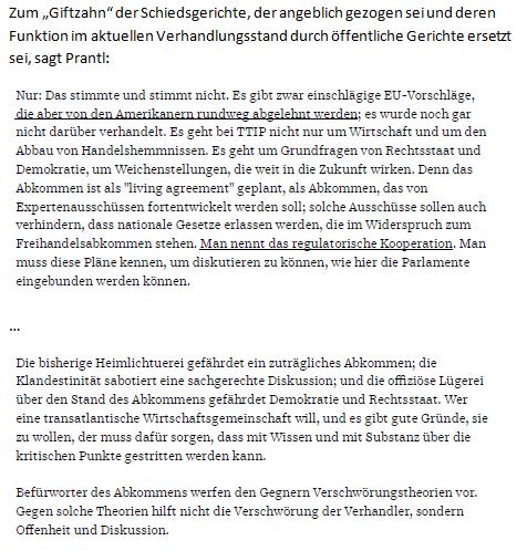 Süddeutsche Zeitung zu TTIP